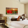 Red Flower Canvas Art/High Quality Sunrise Wall Art/Group Stretched Canvas Print